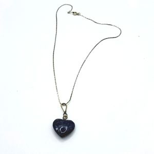 Heart Shaped Lapis Necklace